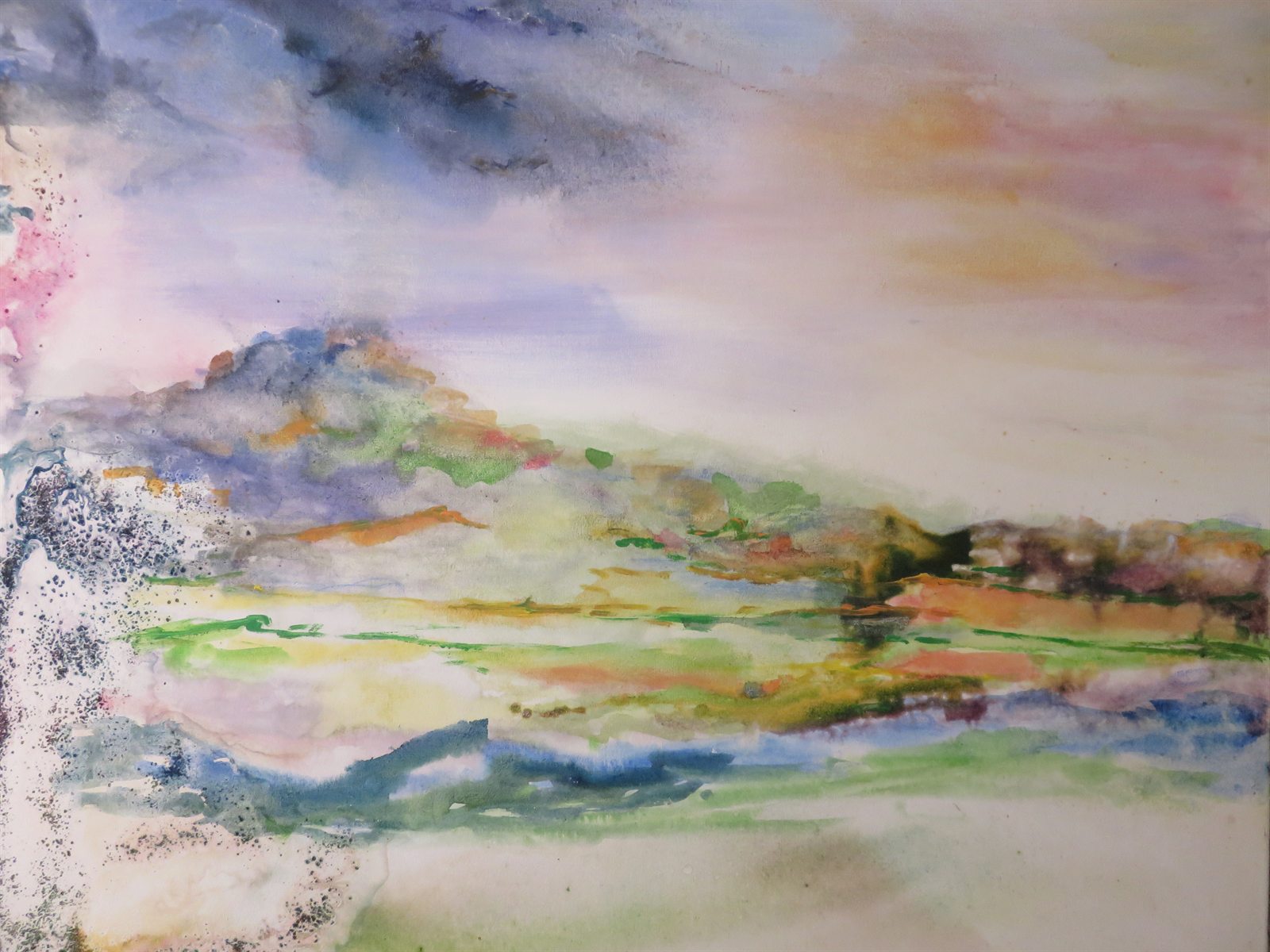 Tableau coloré exposé dans le gîte